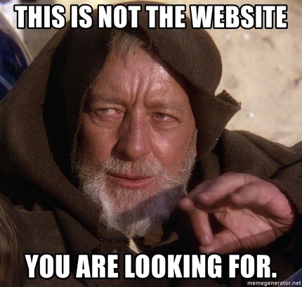 This is not the website you are looking for...